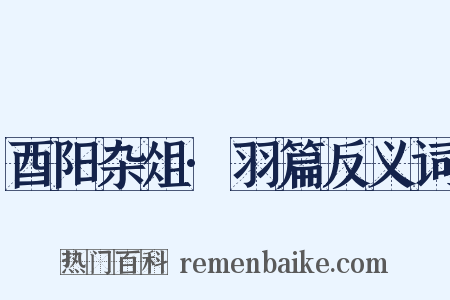 酉阳杂俎·羽篇反义词是什么意思的图片